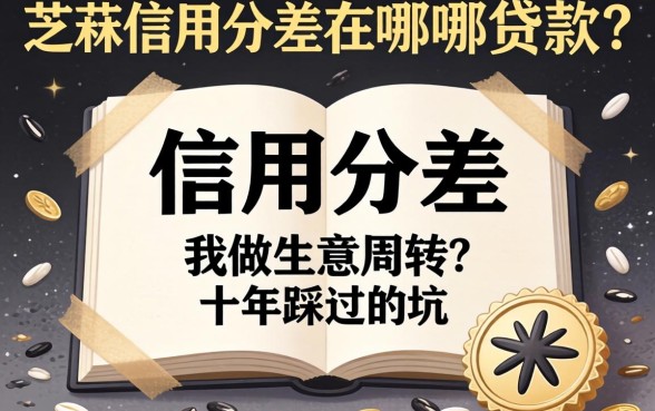芝麻信用分差在哪可以贷款?我做生意周转十年踩过的坑