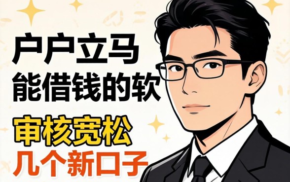 黑户立马能借钱的软件：审核宽松的几个新口子