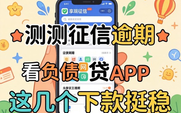 实测征信有逾期不看负债的网贷app，这几个下款挺稳