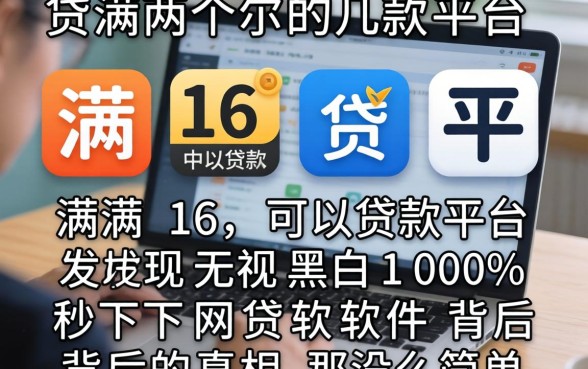 我试了几个满16可以贷款的平台,发现无视黑白100%秒下网贷软件背后的真相没那么简单