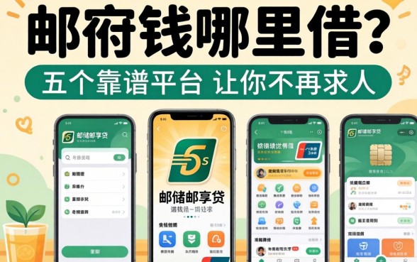 急需用钱哪里借？类似邮储邮享贷的借钱软件有哪些？这五个靠谱平台让你不再求人
