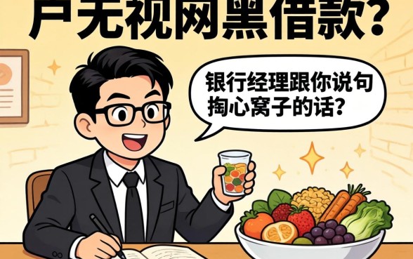 无视黑户无视网黑的借款?银行经理跟你说句掏心窝子的话