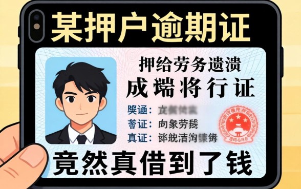 我黑户当前逾期，身份证押给劳务派遣竟然真借到了钱