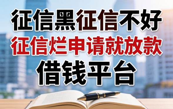 揭秘征信黑征信不好征信烂申请就放款的借钱平台