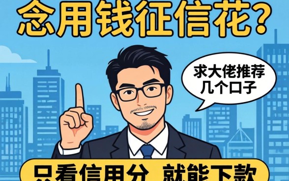 急用钱征信花？求大佬推荐几个只看信用分就能下款的口子！