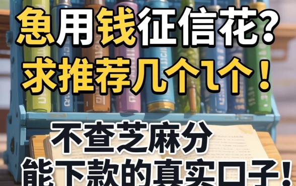 急用钱征信花?求推荐几个不查芝麻分能下款的真实口子!