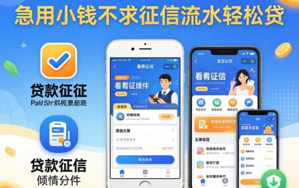 有什么贷款软件是不看征信，倾情分享五个急用小钱不求征信流水轻松贷的app