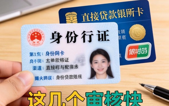 盘点凭身份证银行卡直接贷款的渠道,这几个审核快