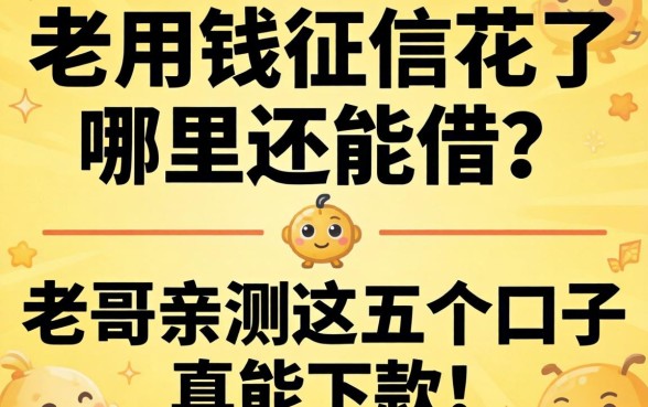 急用钱征信花了哪里还能借？老哥亲测这五个口子真能下款！