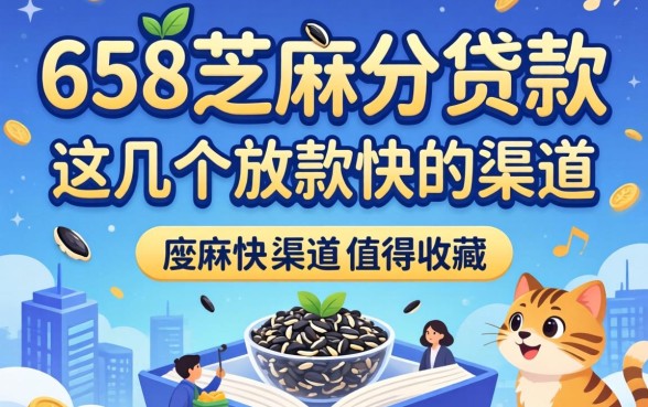 揭秘658芝麻分贷款：这几个放款快的渠道值得收藏