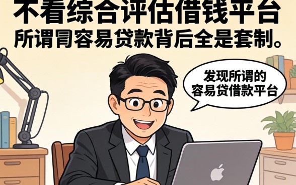 我试了那些号称不看综合评估的借钱平台，发现所谓的容易贷款背后全是套路