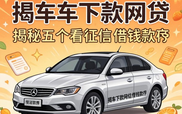 有车能下款的网贷,揭秘五个不看征信的借钱软件