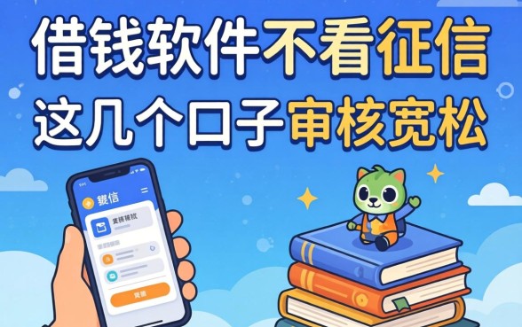 盘点借钱软件不看征信的平台,这几个口子审核宽松