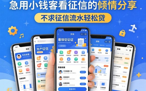 有什么贷款软件是不看征信，倾情分享五个急用小钱不求征信流水轻松贷的app