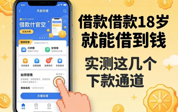 有什么借款软件18岁就能借到钱？实测这几个下款通道
