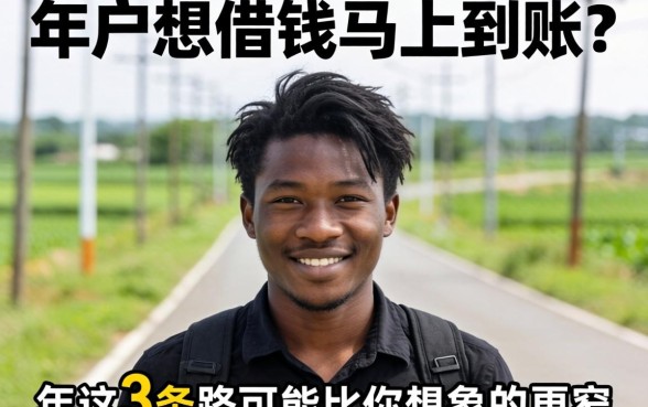 黑户想借钱马上到账？2026年这3条路可能比你想象的更窄