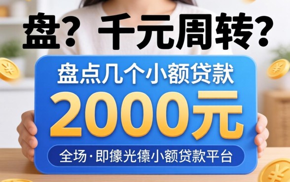 急需两千元周转？盘点几个小额贷款2000元的平台