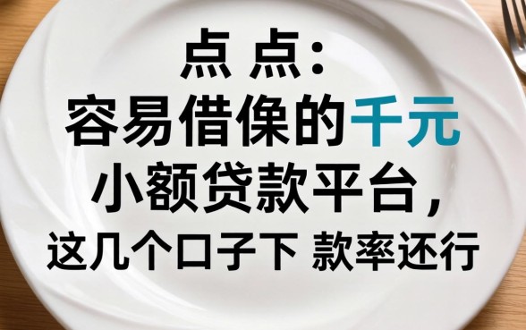 盘点最容易借款的千元小额贷款平台，这几个口子下款率还行