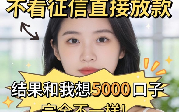 我试了那些不看征信直接放款5000的口子，结果和我想的完全不一样