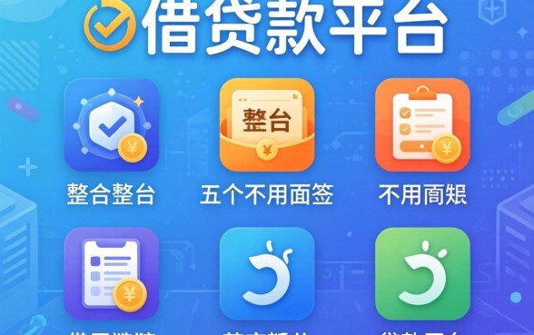 有没有什么好的借贷平台，整合五个不用面签和芝麻分的贷款平台