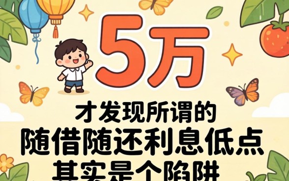 我借了5万才发现，所谓的随借随还利息低点其实是个陷阱