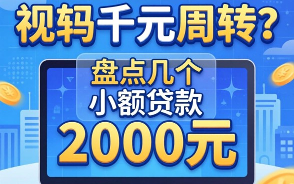 急需两千元周转？盘点几个小额贷款2000元的平台