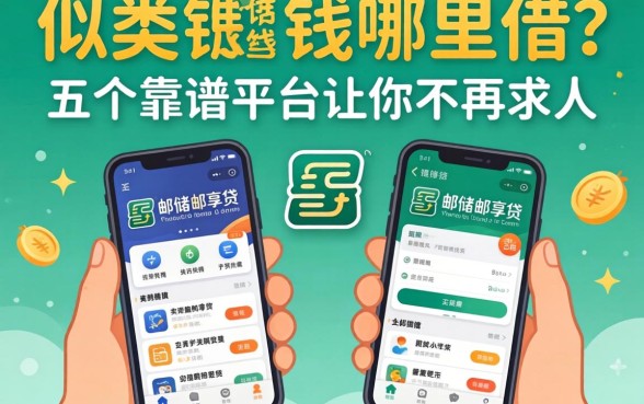 急需用钱哪里借？类似邮储邮享贷的借钱软件有哪些？这五个靠谱平台让你不再求人