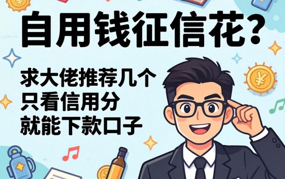 急用钱征信花？求大佬推荐几个只看信用分就能下款的口子！