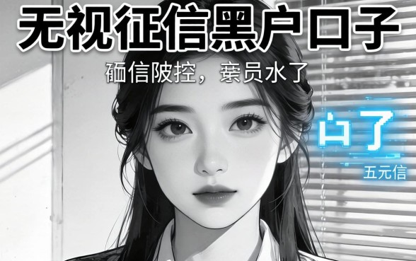 无视黑白和风控的口子,细致阐述五个无视征信黑户口子
