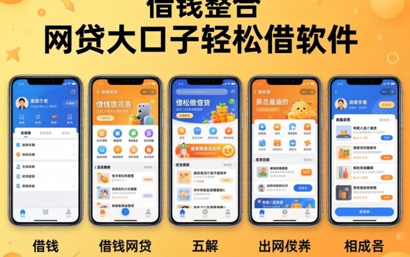 手机里面的借钱软件，整合五个网贷大口子轻松借软件