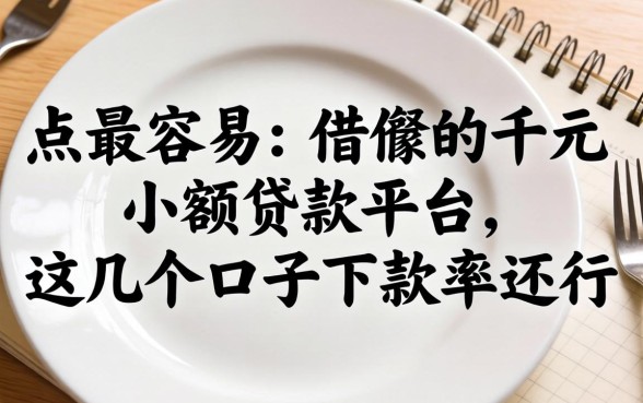 盘点最容易借款的千元小额贷款平台，这几个口子下款率还行