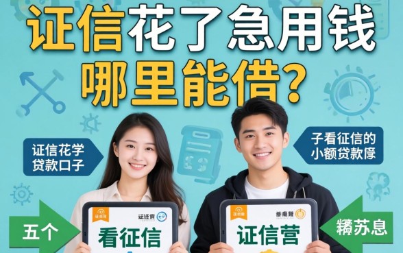 征信花了急用钱哪里能借？分享五个不看征信的小额贷款口子