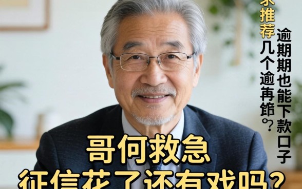老哥们救急！征信花了还有戏吗？求推荐几个逾期也能下款的口子！