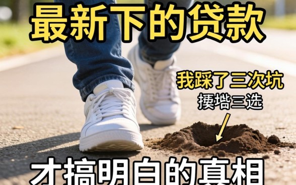 最新容易下的贷款，我踩了三次坑才搞明白的真相