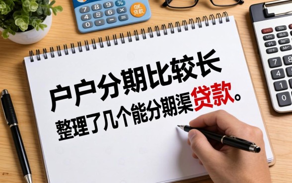黑户分期比较长的贷款：整理了几个能分期的渠道