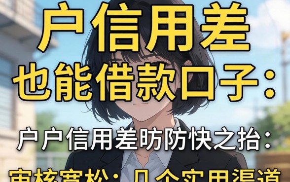 黑户信用差也能借款的口子：审核宽松的几个实用渠道