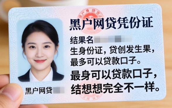 我试了那些黑户网贷凭身份证最多可以贷款的口子，结果和我想的完全不一样