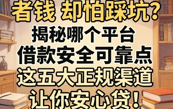 急需用钱却怕踩坑?揭秘哪个平台借款安全可靠点,这五大正规渠道让你安心贷!