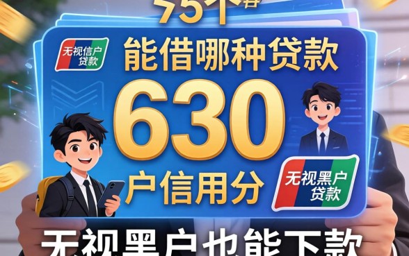 黑户信用分630能借哪种贷款，整合5个无视黑户也能下款的口子