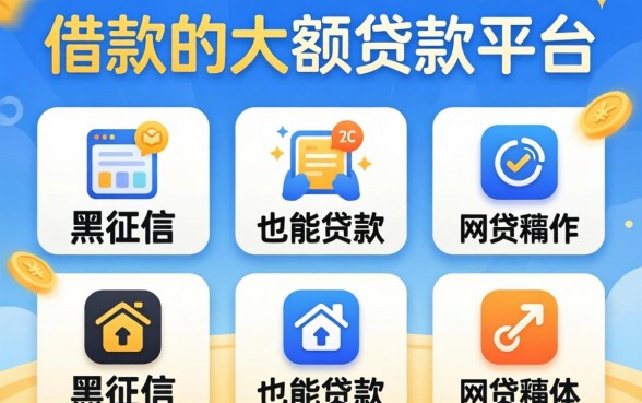 容易借款的大额贷款平台,枚举五个黑征信也能贷款的网贷软件